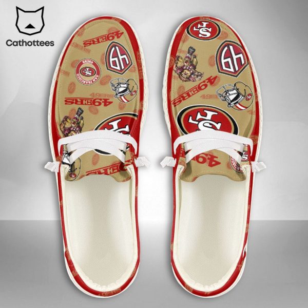 LIMITED NFL San Francisco 49ers Custom Name Hey Dude Shoes