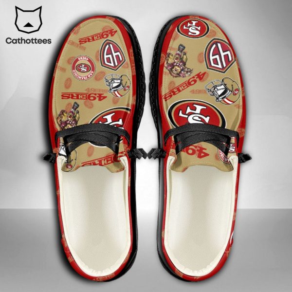 LIMITED NFL San Francisco 49ers Custom Name Hey Dude Shoes