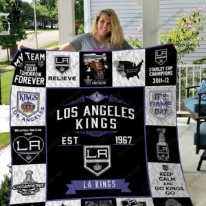 Los Angeles Kings La Kings EST 1967 Quilt Blanket