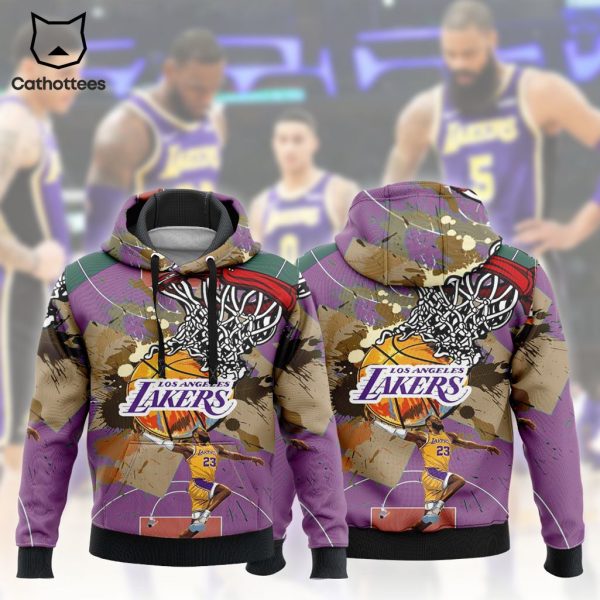 Los Angeles Lakers Mix Color 3D Hoodie