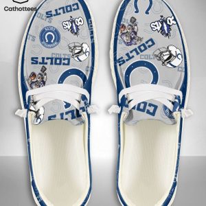 LUXURY NFL Indianapolis Colts  Custom Name Hey Dude Shoes