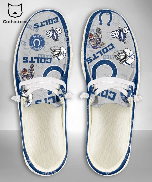 LUXURY NFL Indianapolis Colts  Custom Name Hey Dude Shoes