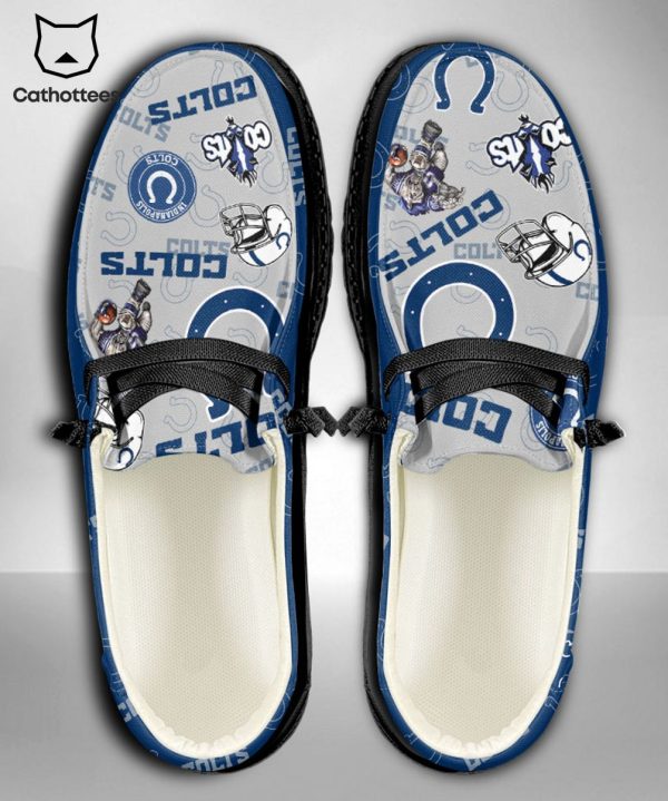 LUXURY NFL Indianapolis Colts  Custom Name Hey Dude Shoes