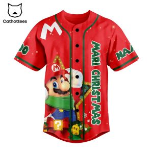 Mario Cute Christmas Red Design Baseball Jersey