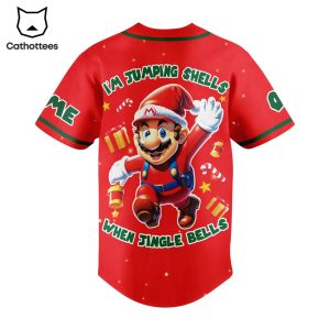 Mario Cute Christmas Red Design Baseball Jersey