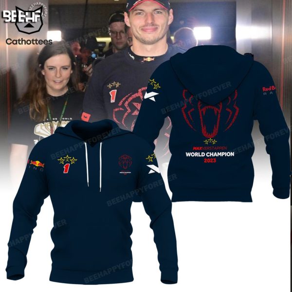 Max Verstappen World Champion Mascot Back Of Shirt  Design 3D Hoodie