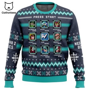 Mega Man 2 Bosses Ugly Christmas Sweater