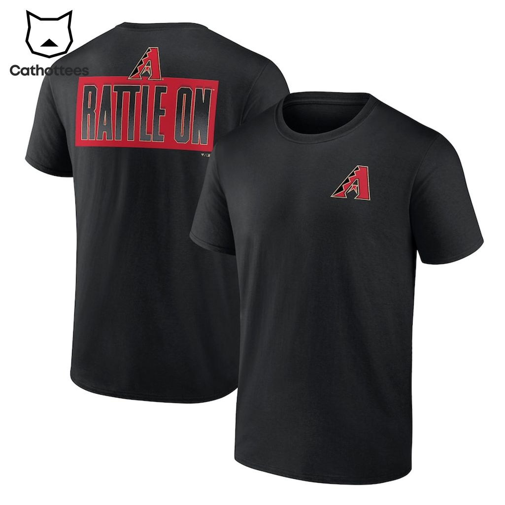 Men's Arizona Diamondbacks Fanatics Branded Black Hometown Collection Rattle Design 3D T-Shirt