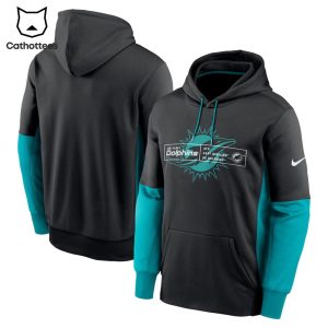 Miami Dolphins Black Blue Nike Logo Design 3D Hoodie