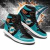 Miami Dolphins Go Fins Blue Orange Design Air Jordan 1 High Top