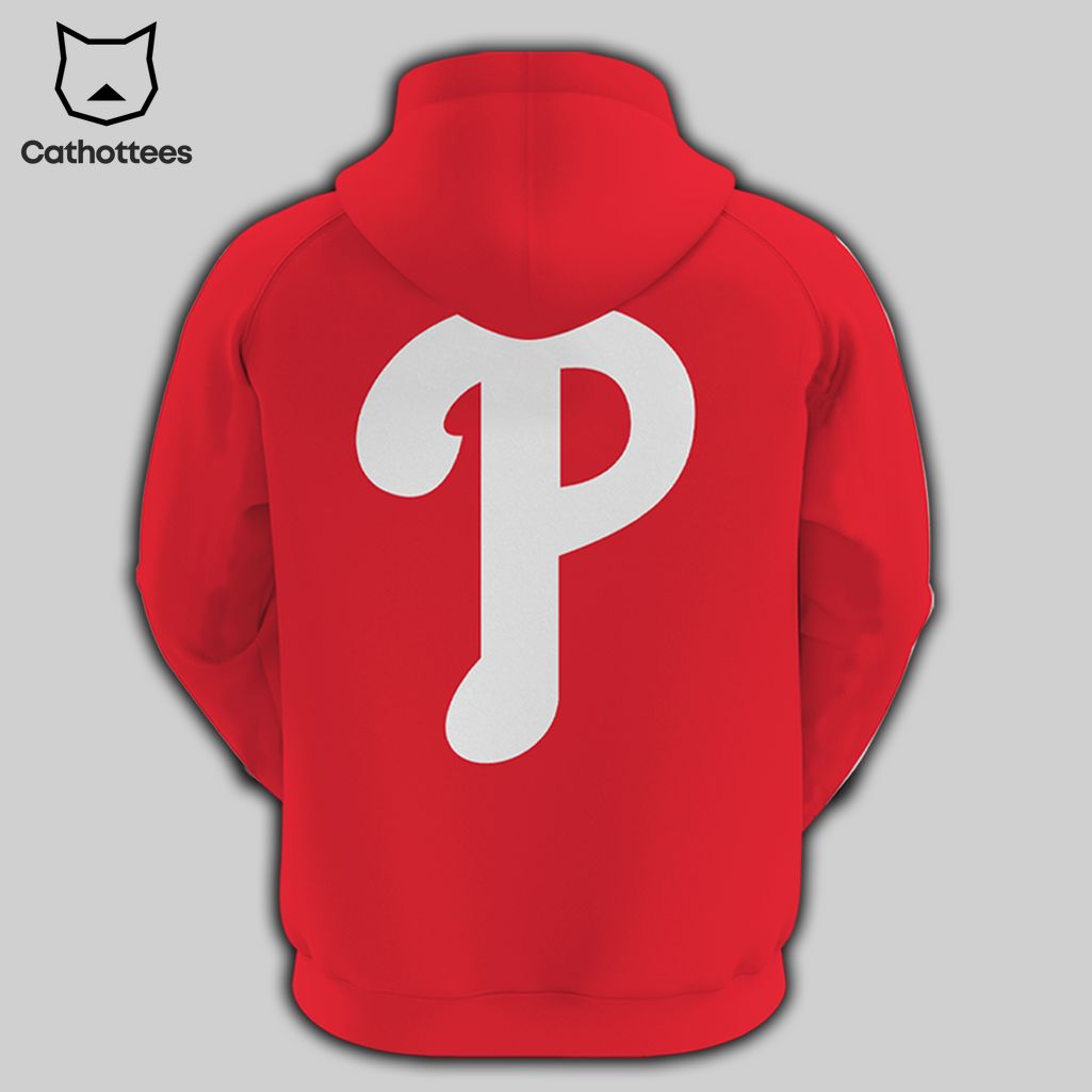 MLB Philadelphia Phillies Baseball Nike Logo Design Red 3D Hoodie