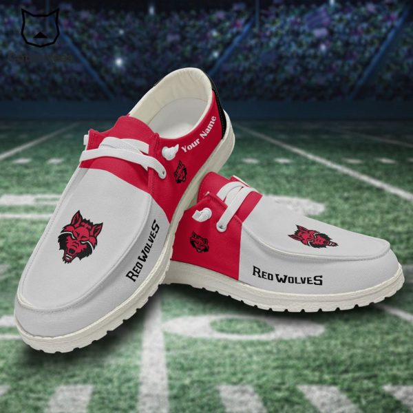 NCAA Arkansas State Red Wolves Hey Dude Shoes – Custom name