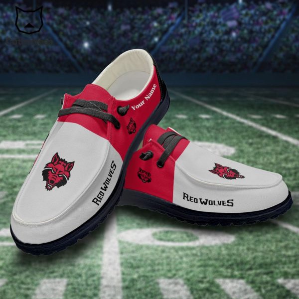 NCAA Arkansas State Red Wolves Hey Dude Shoes – Custom name