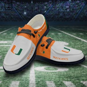 NCAA Miami Hurricanes Hey Dude Shoes – Custom name