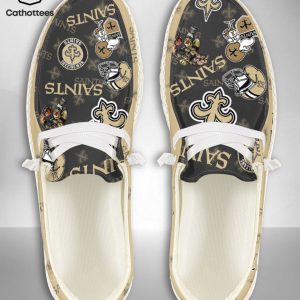 NEW NFL New Orleans Saints  Custom Name Hey Dude Shoes