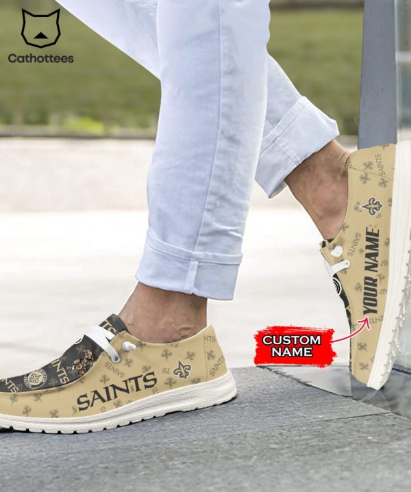 NEW NFL New Orleans Saints  Custom Name Hey Dude Shoes