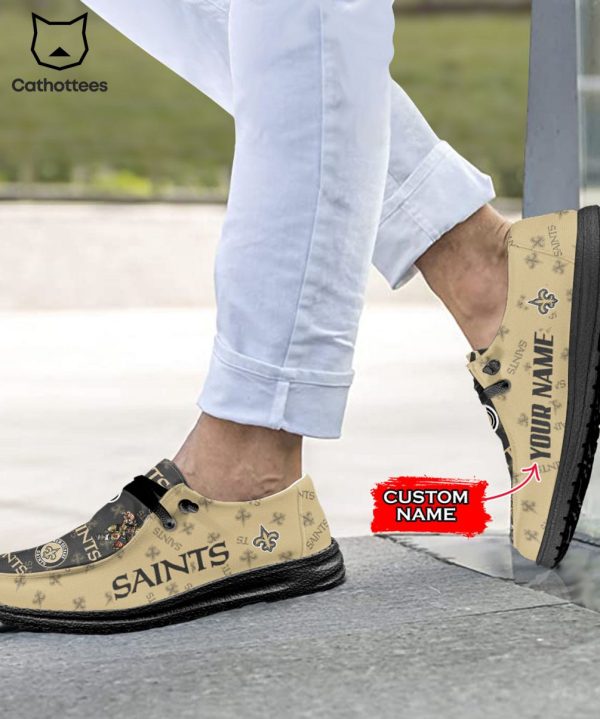 NEW NFL New Orleans Saints  Custom Name Hey Dude Shoes