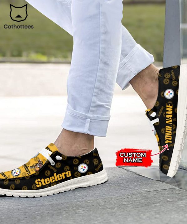 NEW NFL Pittsburgh Steelers  Custom Name Hey Dude Shoes