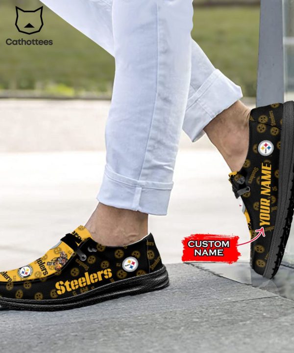 NEW NFL Pittsburgh Steelers  Custom Name Hey Dude Shoes