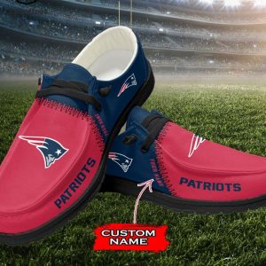 NEW Personalized NFL New England Patriots Logo Design Hey Dude Shoes