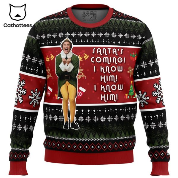 OMG Santa Elf Ugly Christmas Sweater