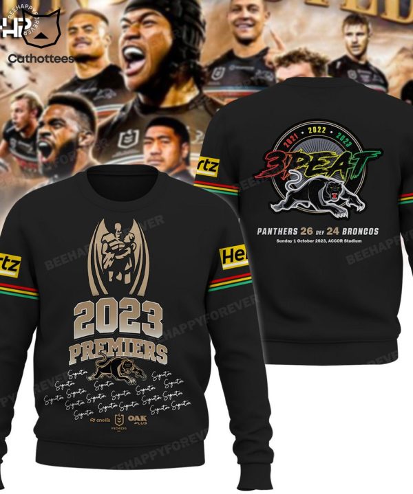 Penrith Panthers 3-Peat Panthers 26 Def 24 Broncos 3D Hoodie