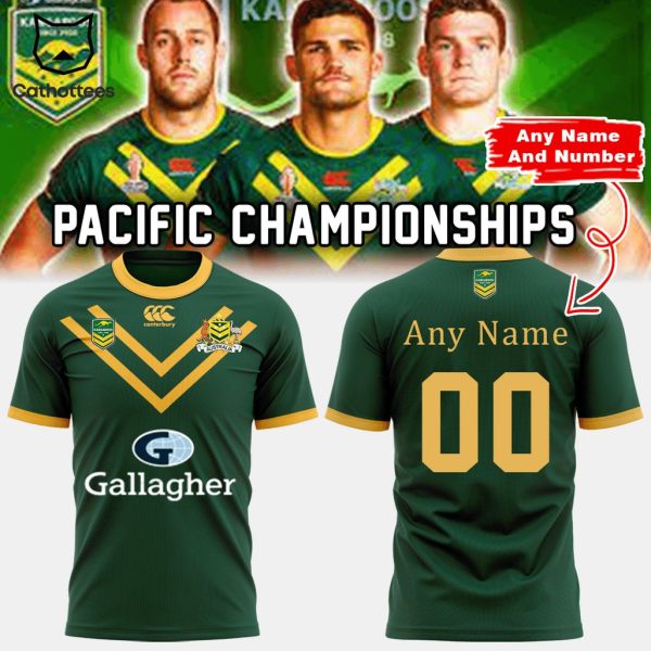 Personalized Australian Kangaroos Pacific Rugby League Championships Logo Design 3D Polo Shirt