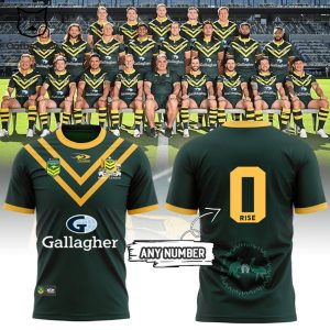 Personalized Australian Kangaroos Pacific Rugby League Championships Logo Design 3D T-Shirt