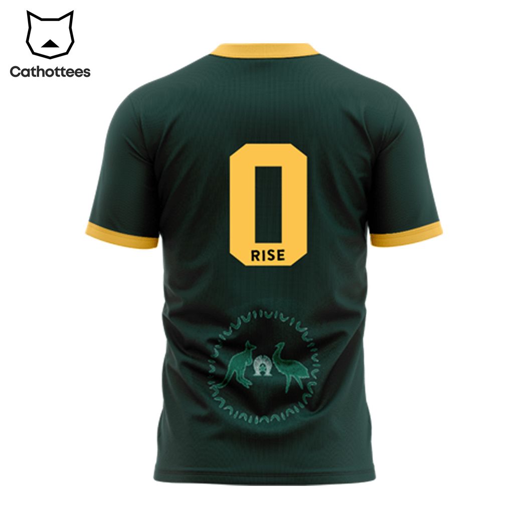 Personalized Australian Kangaroos Pacific Rugby League Championships Logo Design Green 3D T-Shirt