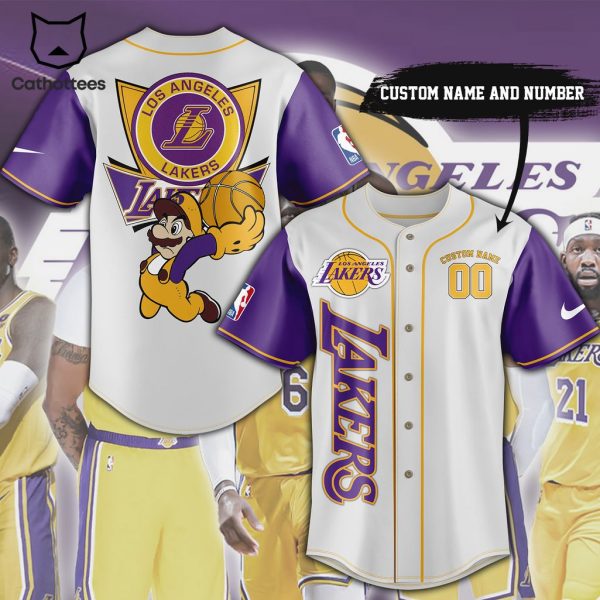 Personalized Los Angeles Basketball Mascot Nike Design Baseball Jersey