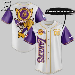 Personalized Los Angeles Basketball Mascot Nike Design Baseball Jersey