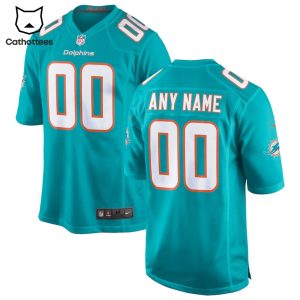 Personalized Miami Dolphins Blue Logo Design Baseball Jersey
