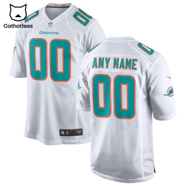 Personalized Miami Dolphins White Logo Design Baseball Jersey