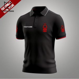 Personalized Nottingham Forest Logo Black 3D Polo