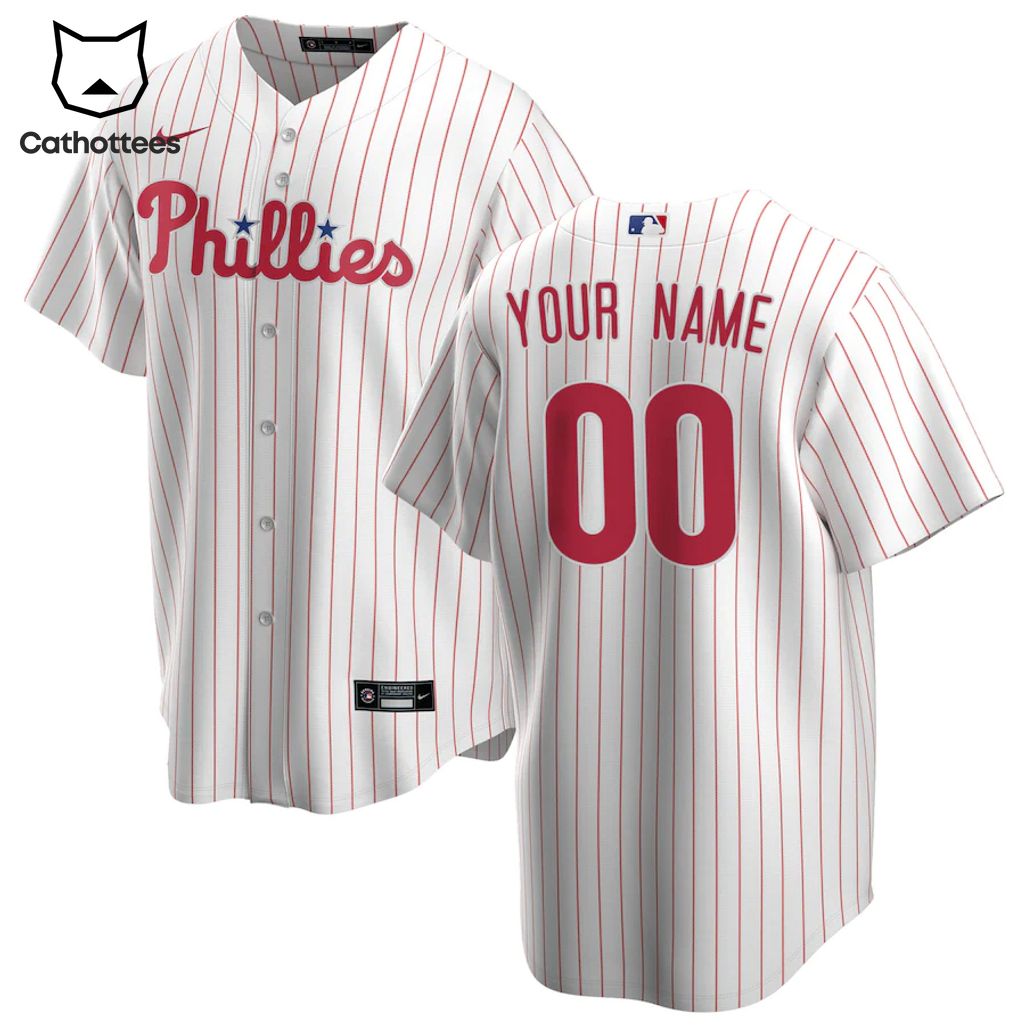 Personalized Philadelphia Phillies Nike White Home Replica Design Baseball Jersey
