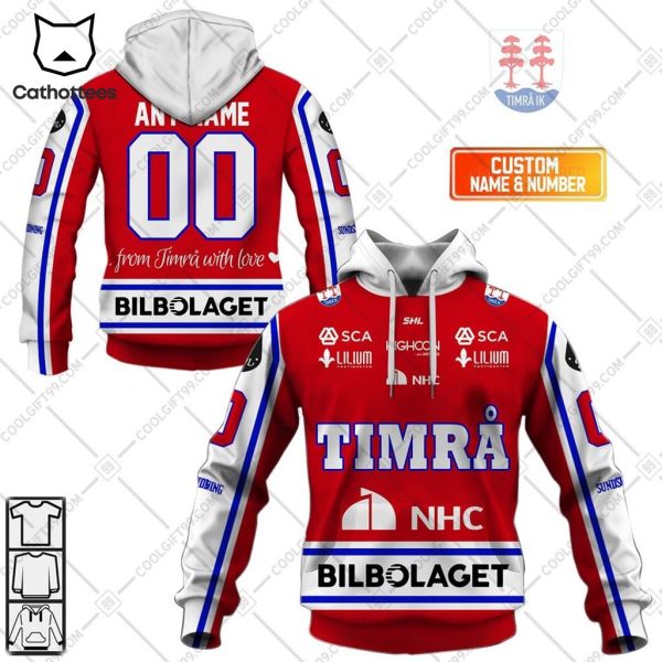 Personalized SHL Timra NHC Bilbolaget Logo Design 3D Hoodie