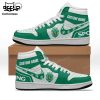 Personalized Sporting Lisbon Portugal Green Shoes With Square Nike Logo Design Air Jordan 1 High Top