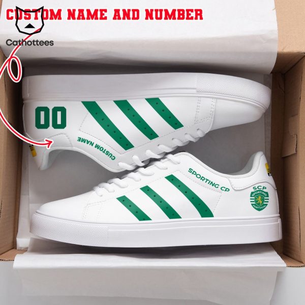 Personalized Sporting Lisbon Portugal White Green Border Design Stan Smith