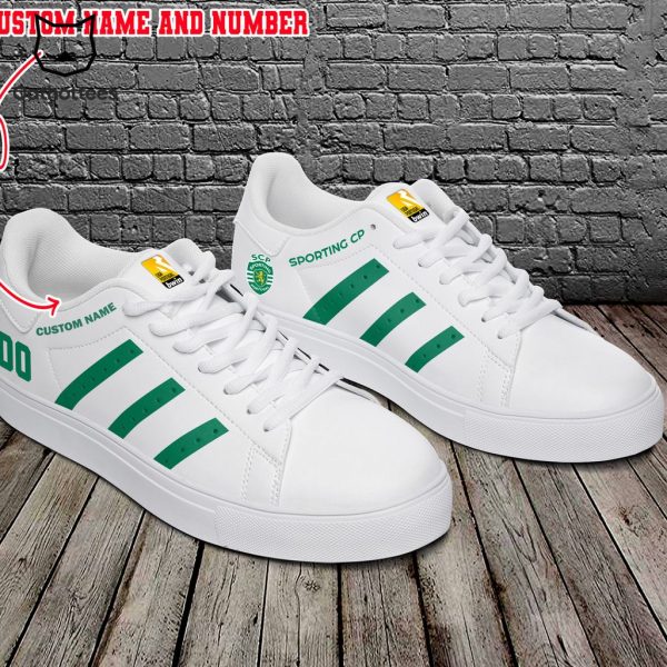 Personalized Sporting Lisbon Portugal White Green Border Design Stan Smith