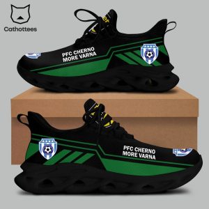 PFC Cherno More Varna Black Shoes With Green Stripes Max Soul Shoes
