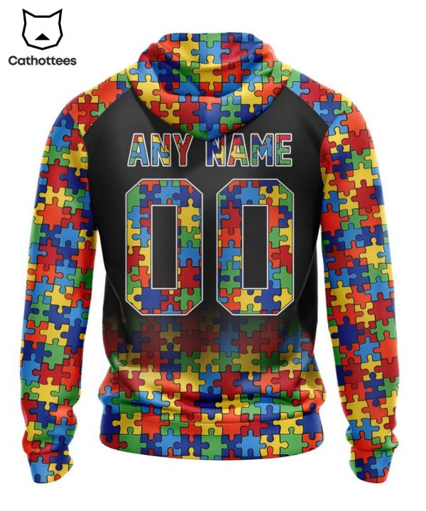 Personalized Philadelphia Eagles Special Autism Awareness Color Puzzle Pieces Design 3D Hoodie