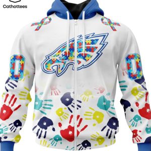 Personalized Philadelphia Eagles Special Autism Awareness Colorful Hands Design 3D Hoodie