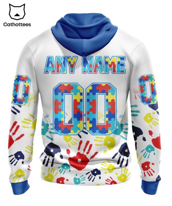 Personalized Philadelphia Eagles Special Autism Awareness Colorful Hands Design 3D Hoodie