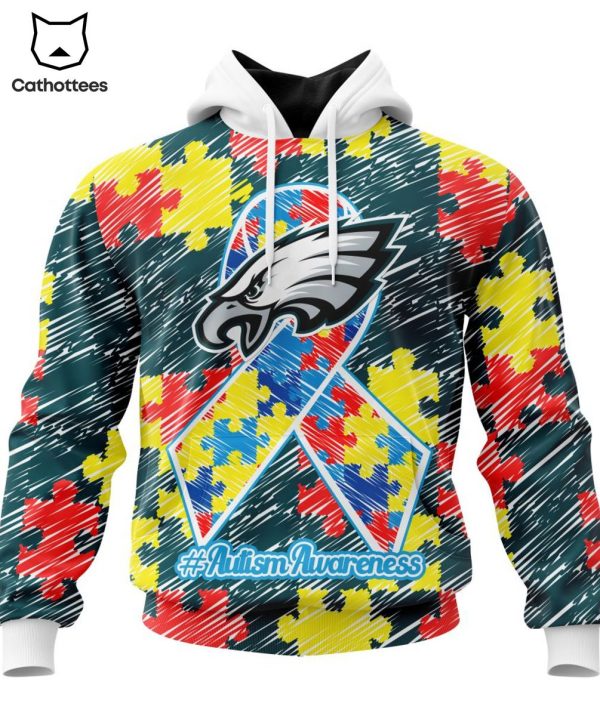 Personalized Philadelphia Eagles Special Autism Awareness Design 3D Hoodie