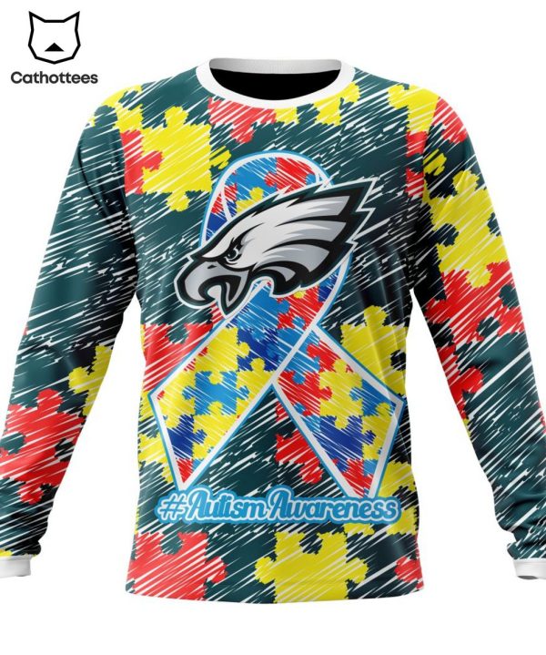 Personalized Philadelphia Eagles Special Autism Awareness Design 3D Hoodie