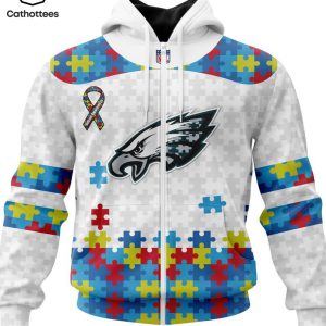 Personalized Philadelphia Eagles Special Autism Awareness Insert Design 3D Hoodie