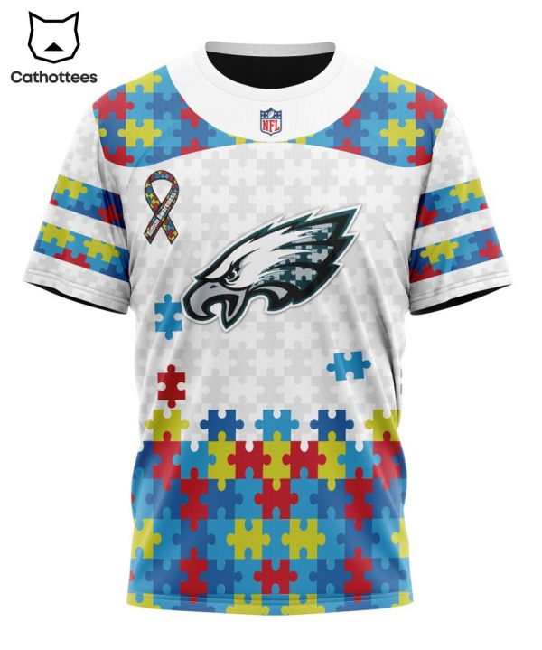 Personalized Philadelphia Eagles Special Autism Awareness Insert Design 3D Hoodie