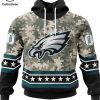 Personalized Philadelphia Eagles Special Camo Hunting Design With Skull Art 3D Hoodie