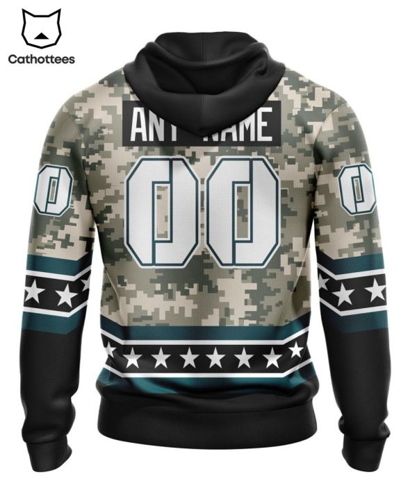 Personalized Philadelphia Eagles Special Camo Design For Veterans Day 3D Hoodie – WS01