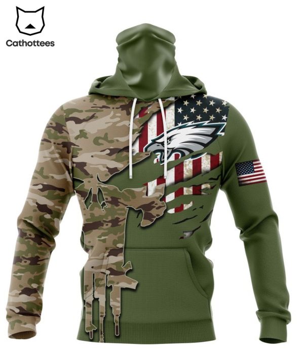 Personalized Philadelphia Eagles Special Camo Design For Veterans Day 3D Hoodie